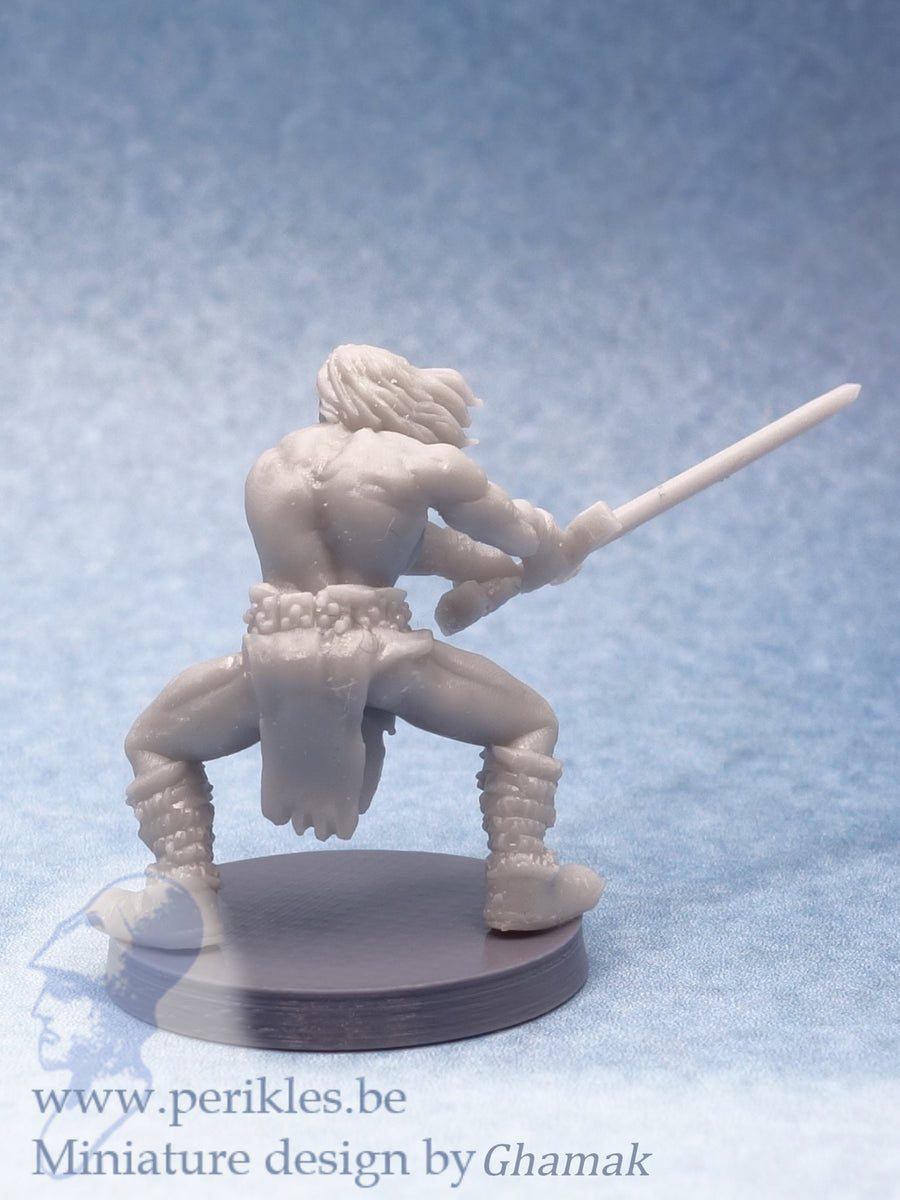 Barbarian Adventurer (28mm miniature) – Perikles