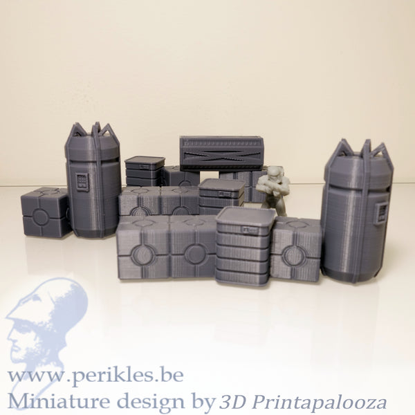 3x SciFi Barricades (28mm - 35mm terrain)