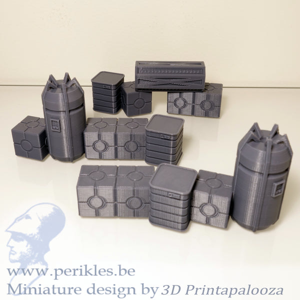 3x SciFi Barricades (28mm - 35mm terrain)