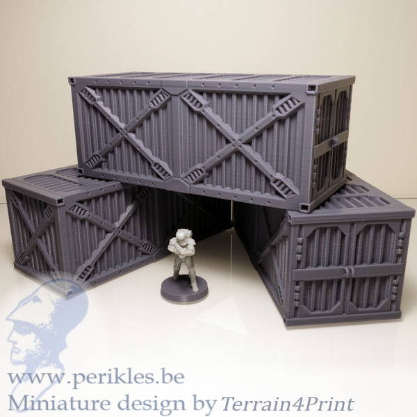 3x SciFi Container Bundle (28mm - 35mm terrain)
