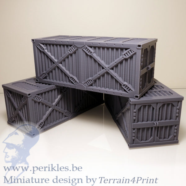 3x SciFi Container Bundle (28mm - 35mm terrain)