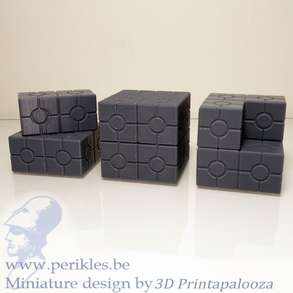 3x SciFi Crate Stacks (28mm - 35mm terrain)