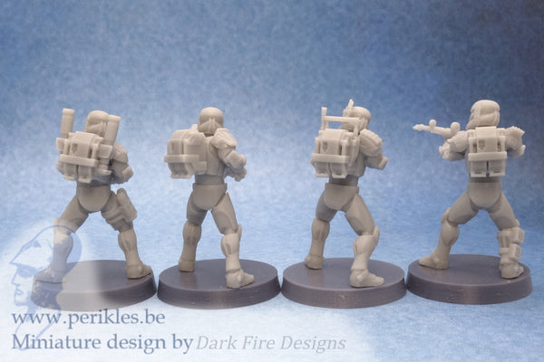 Vanguard Alfa Squad (4x 35mm wargaming miniatures)