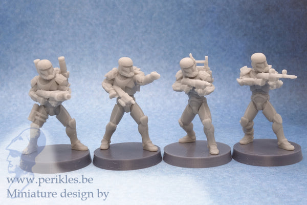 Vanguard Alfa Squad (4x 35mm wargaming miniatures)