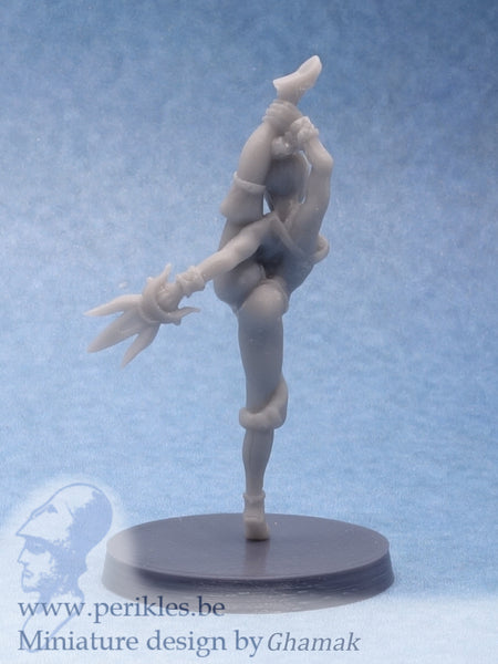 Female Fighting Monk 1 (28mm miniature)