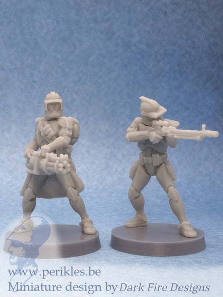 Genetic Battlefront Specialists (2x 35mm wargaming miniatures)
