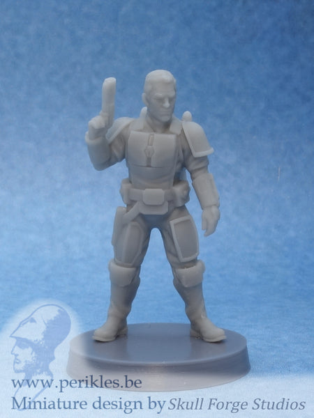 Male Exiled Valkyrie (35mm wargaming miniature)
