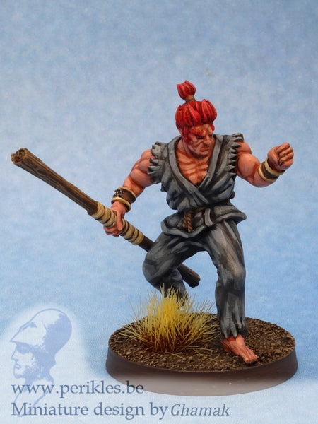 Male Fighting Monk (28mm miniature)