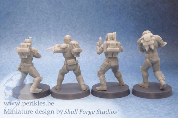 Rough Riders Squad (4x 35mm wargaming miniature)