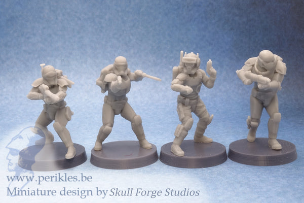 Rough Riders Squad (4x 35mm wargaming miniature)