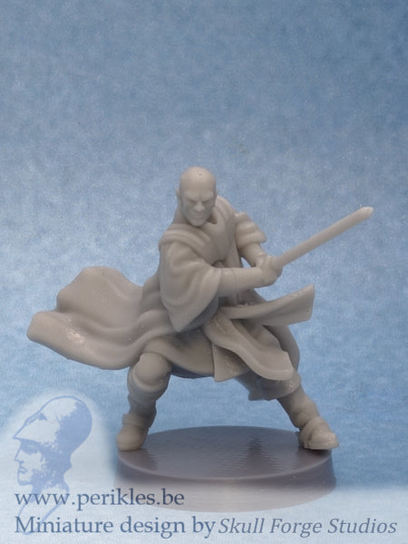 Armored Space Monk General (35mm wargaming miniature)