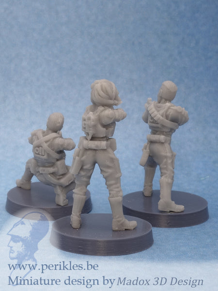 Special Forces Command (3x 35mm wargaming miniatures)