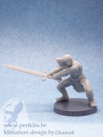 Barbarian Adventurer (28mm miniature)