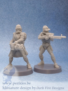 Genetic Battlefront Specialists (2x 35mm wargaming miniatures)