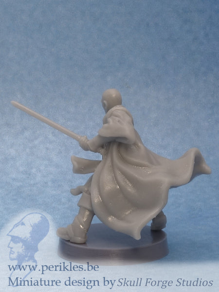 Armored Space Monk General (35mm wargaming miniature)