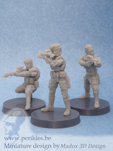 Special Forces Command (3x 35mm wargaming miniatures)