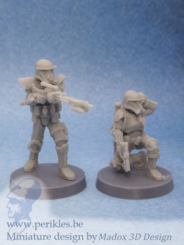 Terror Trooper Specialists (2x 35mm wargaming miniatures)